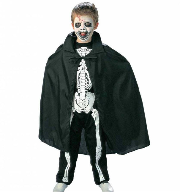 Halloweenkleding: Zwarte cape (kind)