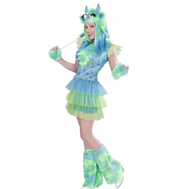 Halloweenkostuum groen monster meisje