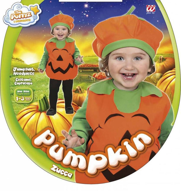 Halloweenkostuum opgevulde pompoen kind