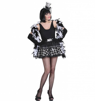 Halloweenkostuum tutu pailletten zwart/zilver