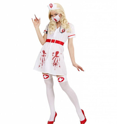 Halloweenkostuum zieke bloederige verpleegster