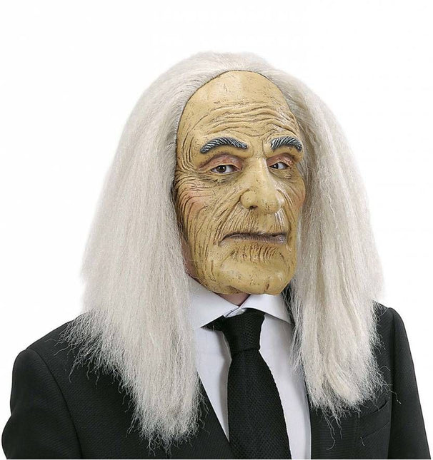 Halloweenmasker: Butler masker met pruik