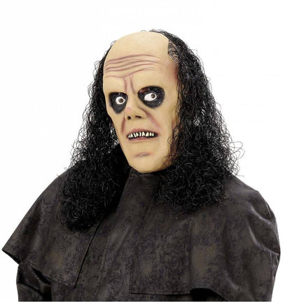 Halloweenmasker: Doodgravers masker met pruik