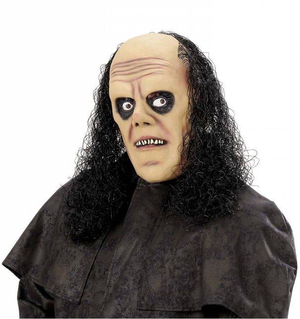 Halloweenmasker: Doodgravers masker met pruik