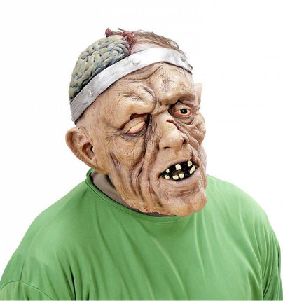 Halloweenmasker: Hersenoperatie met pruik