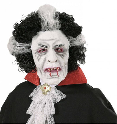 Halloweenmasker: Vampiers masker met pruik