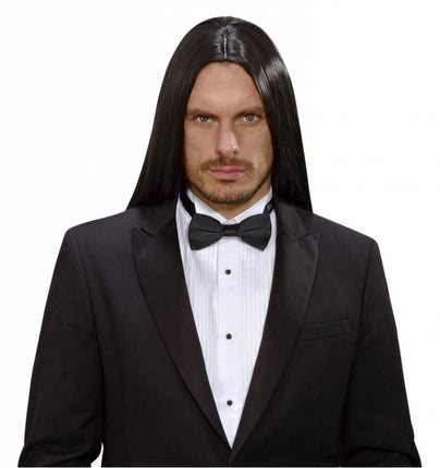 Halloweenpruik droomhaar Victor zwart