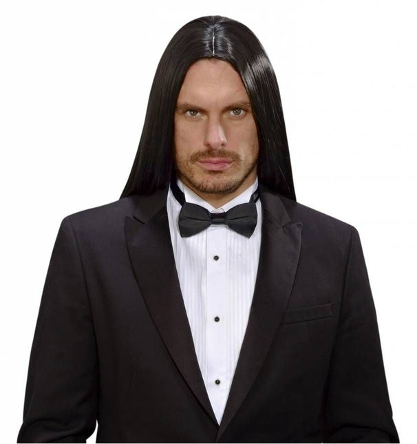 Halloweenpruik droomhaar Victor zwart