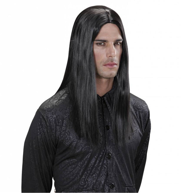 Halloweenpruik droomhaar Victor zwart