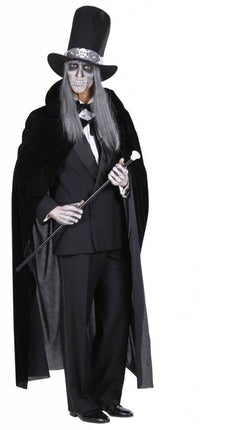 Horrorkleding: Fluwelen zwarte cape