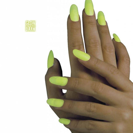 Halloween accessoires nagels lichtgevend in donker verpakt per 12