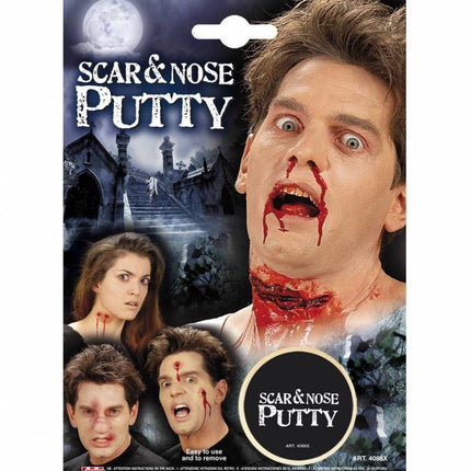 Halloween make-up: Make-up neus en litteken