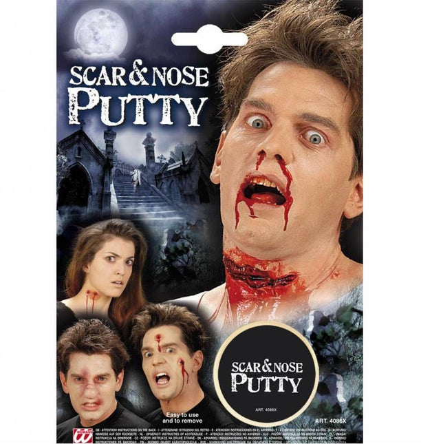 Halloween make-up: Make-up neus en litteken