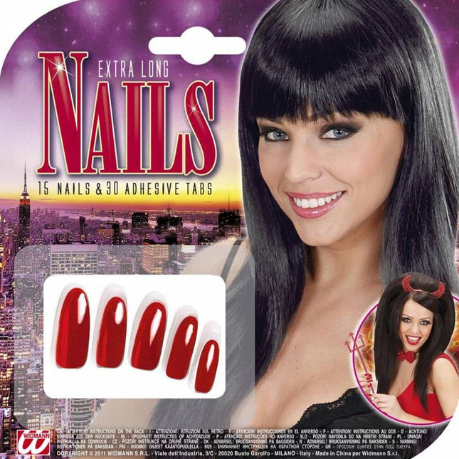 Halloweenaccessoires 15 rode nagels