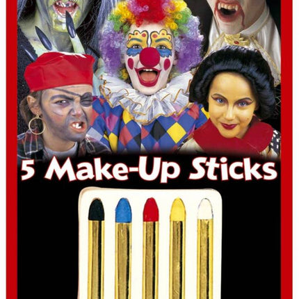 Halloweenaccessoires 5 make-up stiften