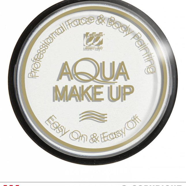 Halloweenaccessoires aqua make-up 15g wit