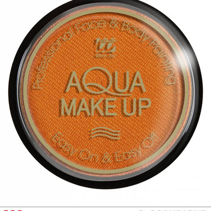 Halloweenaccessoires aqua make-up metalic 15g oranje