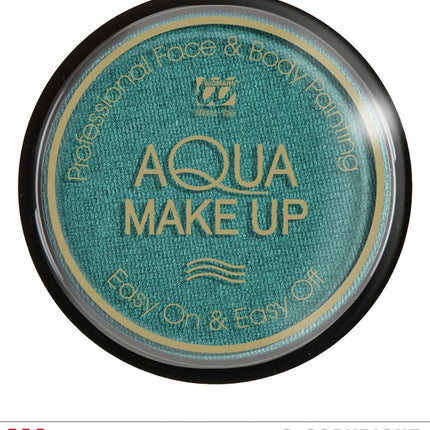 Halloweenaccessoires aqua make-up metalic 15g oranje
