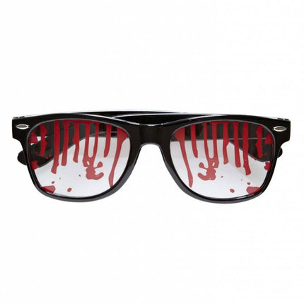 Halloweenaccessoires bloederige bril