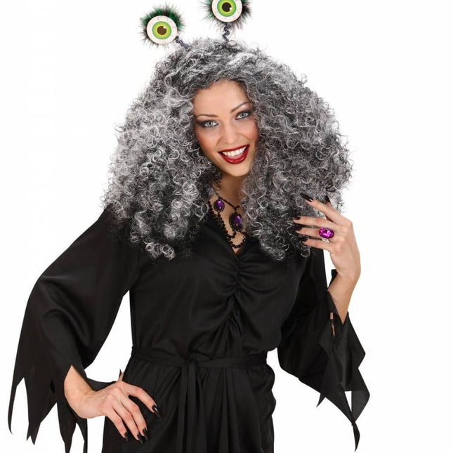 Halloweenaccessoires bopper met ogen en veren
