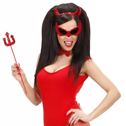 Halloweenaccessoires: Bril duivel