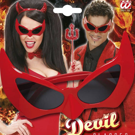 Halloweenaccessoires: Bril duivel