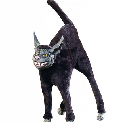 Halloweenaccessoires: Buigbare zwarte kat 28 cm