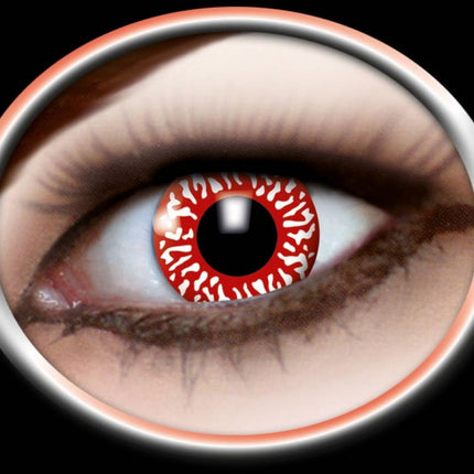 Halloweenaccessoires: Contactlens bloeddoorlopen oog