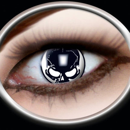 Halloweenaccessoires: Contactlens Dead Skull