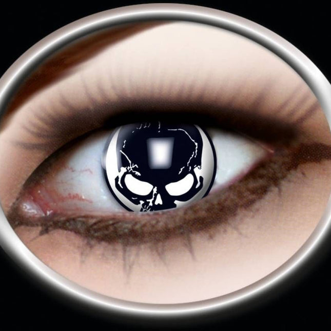 Halloweenaccessoires: Contactlens Dead Skull