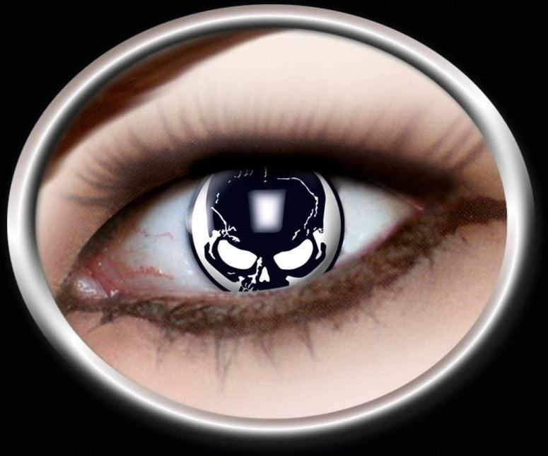 Halloweenaccessoires: Contactlens Dead Skull