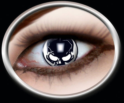 Halloweenaccessoires: Contactlens Dead Skull