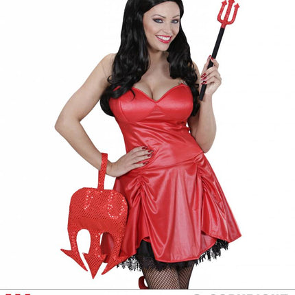 Halloweenaccessoires duivel drietand handtas