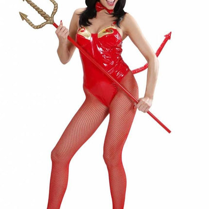 Halloweenaccessoires duivel set vinyl rood