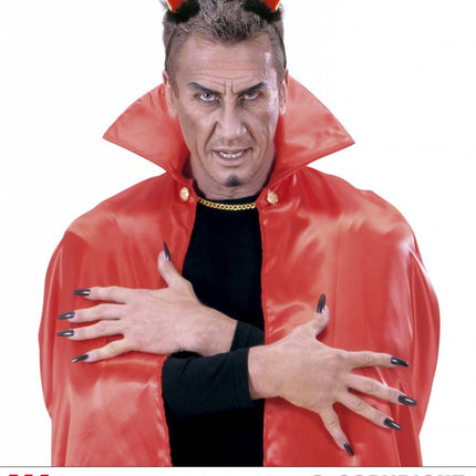 Halloweenaccessoires: Duivelshoorntjes met zwarte maraboe
