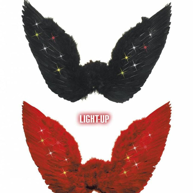 Halloweenaccessoires engelenvleugel veren met licht