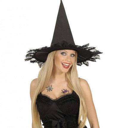 Halloweenaccessoires glitter tattoo make-up kit