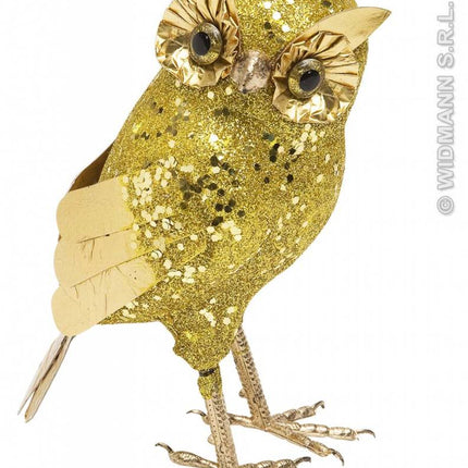 Halloweenaccessoires glitter uil 18,5cm