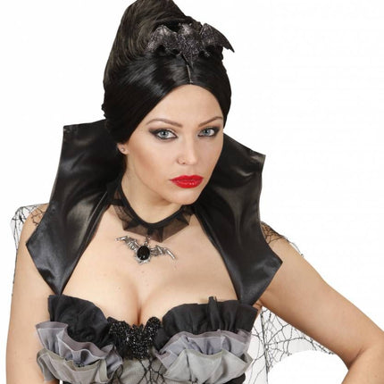 Halloweenaccessoires glitter vleermuis haarclip