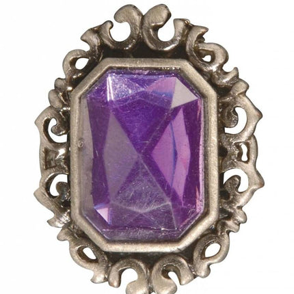 Halloweenaccessoires: Gothic ring met gemsteen