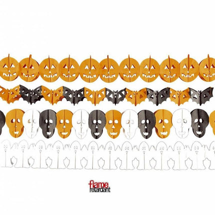 Halloweenaccessoires guirlande 3mtr papier