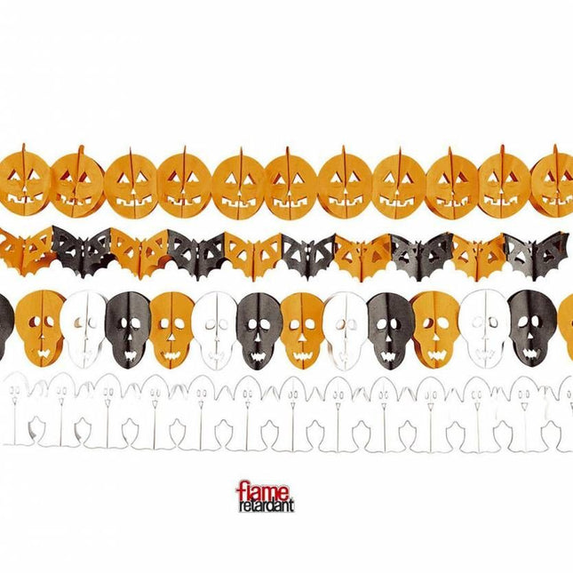 Halloweenaccessoires guirlande 3mtr papier