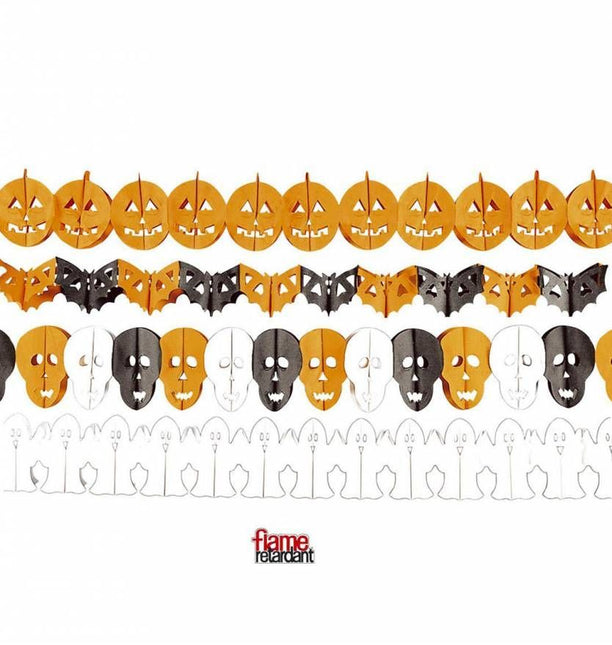 Halloweenaccessoires guirlande 3mtr papier