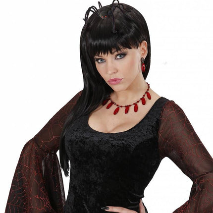 Halloweenaccessoires haarclip spinnen