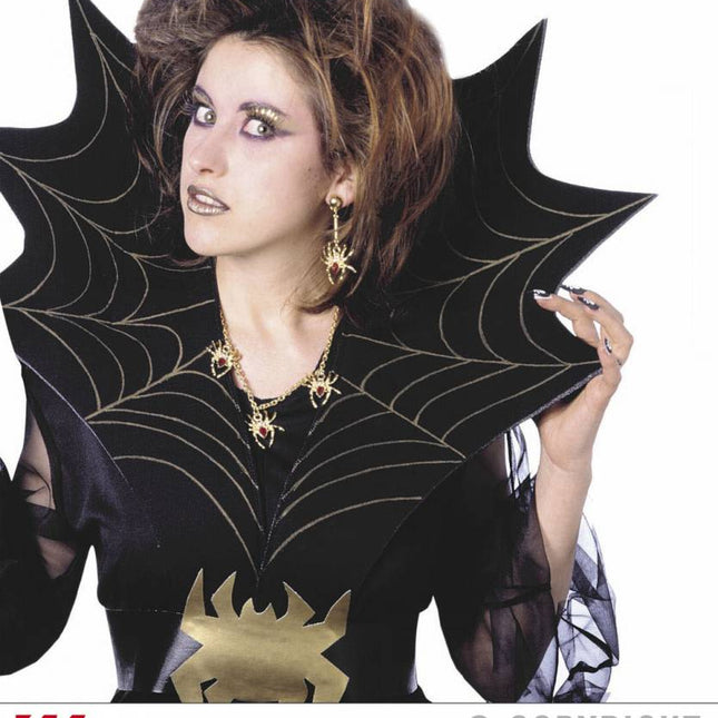 Halloweenaccessoires: Halsketting en oorbel Spider