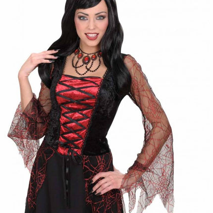 Halloweenaccessoires: Halsketting met paarse steen