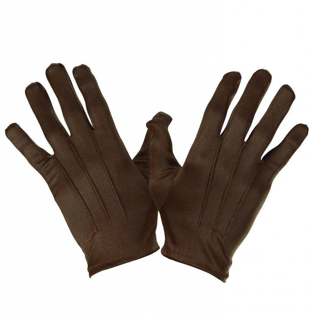 Halloweenaccessoires handschoenen bruin