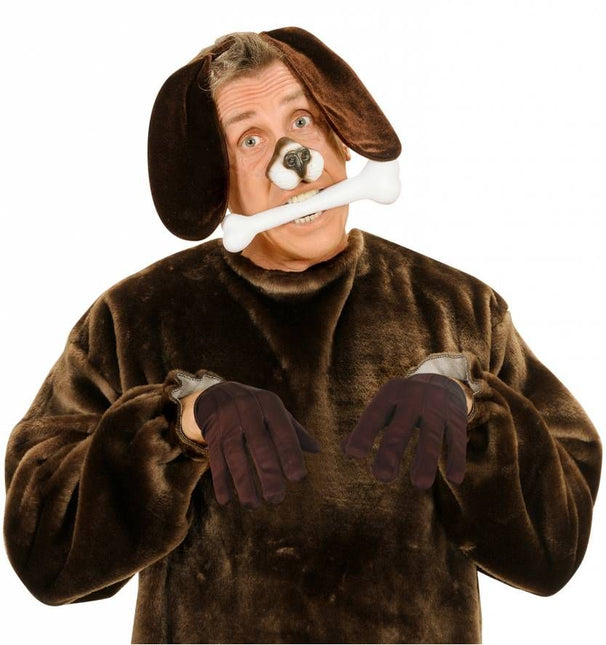Halloweenaccessoires handschoenen bruin