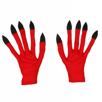 Halloweenaccessoires handschoenen duivel
