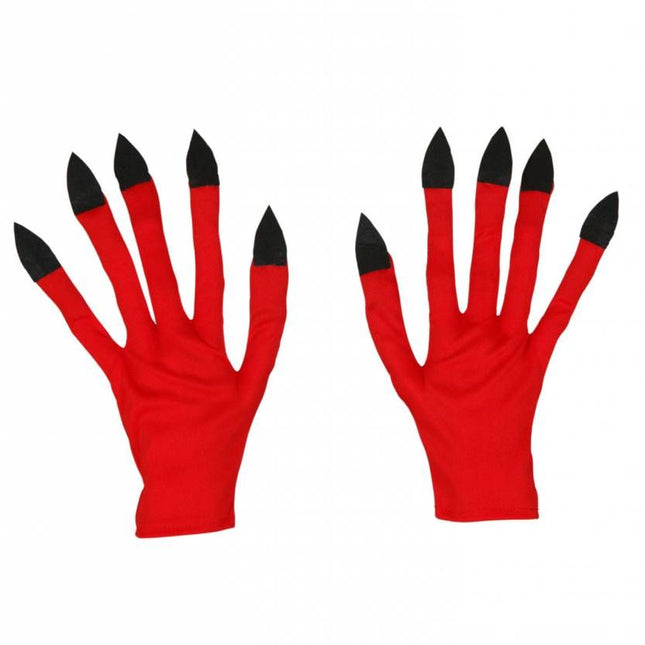 Halloweenaccessoires handschoenen duivel